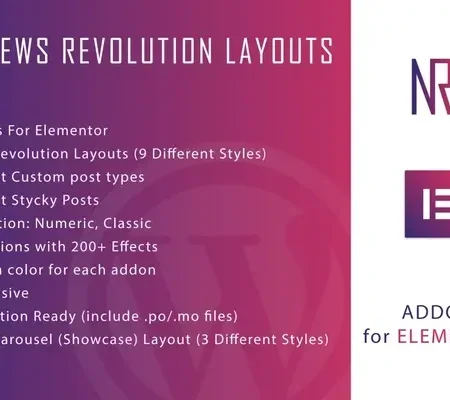 News Revolution Layouts for Elementor Plugin