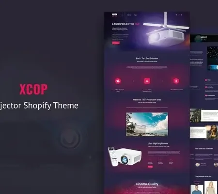 Xcop – One Page Entertainment Shopify Theme