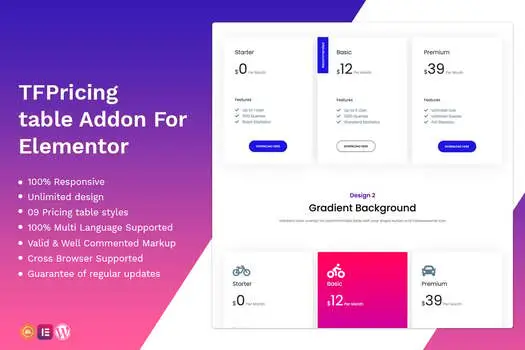 Pricing Table addon – widget for Elementor - Kho Plugin- Theme tổng hợp