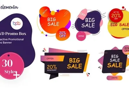 Promo box elementor