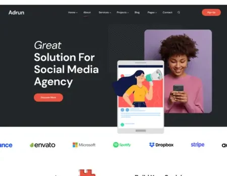 Adrun – Seo & Marketing Agency WordPress Theme