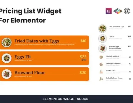 Pricing List Widget For Elementor