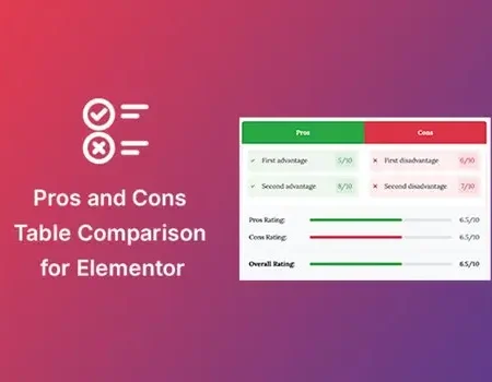 Pros & Cons Widget for Elementor