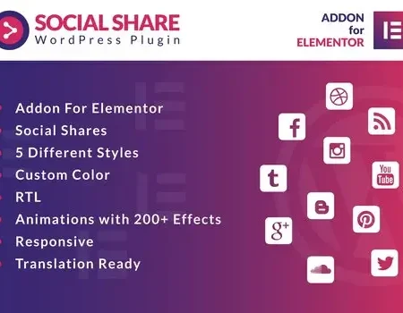 Social Share for Elementor WordPress Plugin