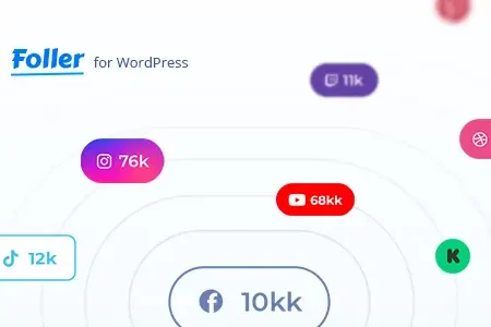 Social followers bar for WordPress