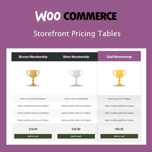 Storefront -Pricing -Tables Storefront Pricing Tables