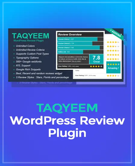Taqyeem – WordPress -Review -Plugin Taqyeem – WordPress Review Plugin