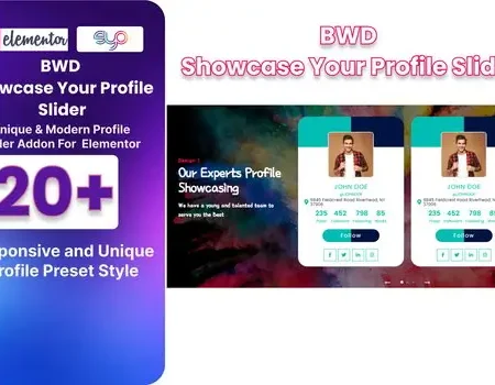 Showcase Your Profile Slider Addon For Elementor