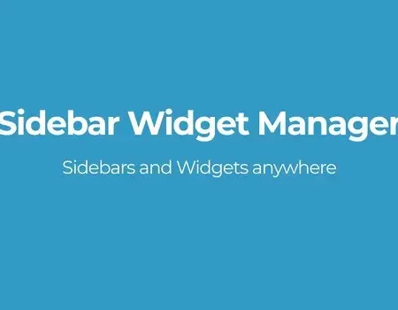 Sidebar Widget Manager