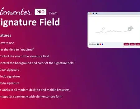 Signature Field for Elementor form