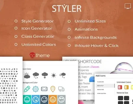 Styler – Icons, Fonts and CSS Generator for WP