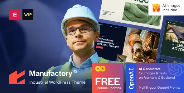 Manufactory - Industrial -WordPress- Theme Manufactory Industrial WordPress Theme
