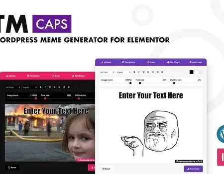 TM CAPS – WordPress Meme Generator For Elementor