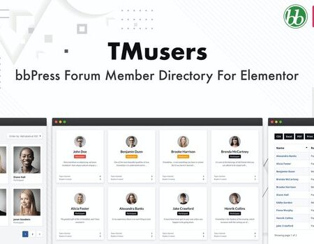 TMusers – bbPress Member Directory For Elementor