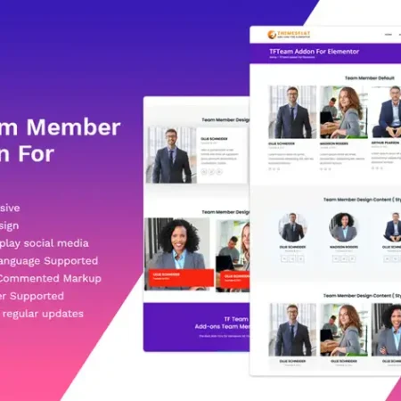 Team Member addon – widget for Elementor