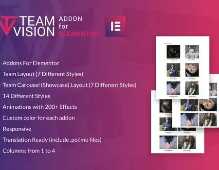 Teamvision for Elementor WordPress Plugin