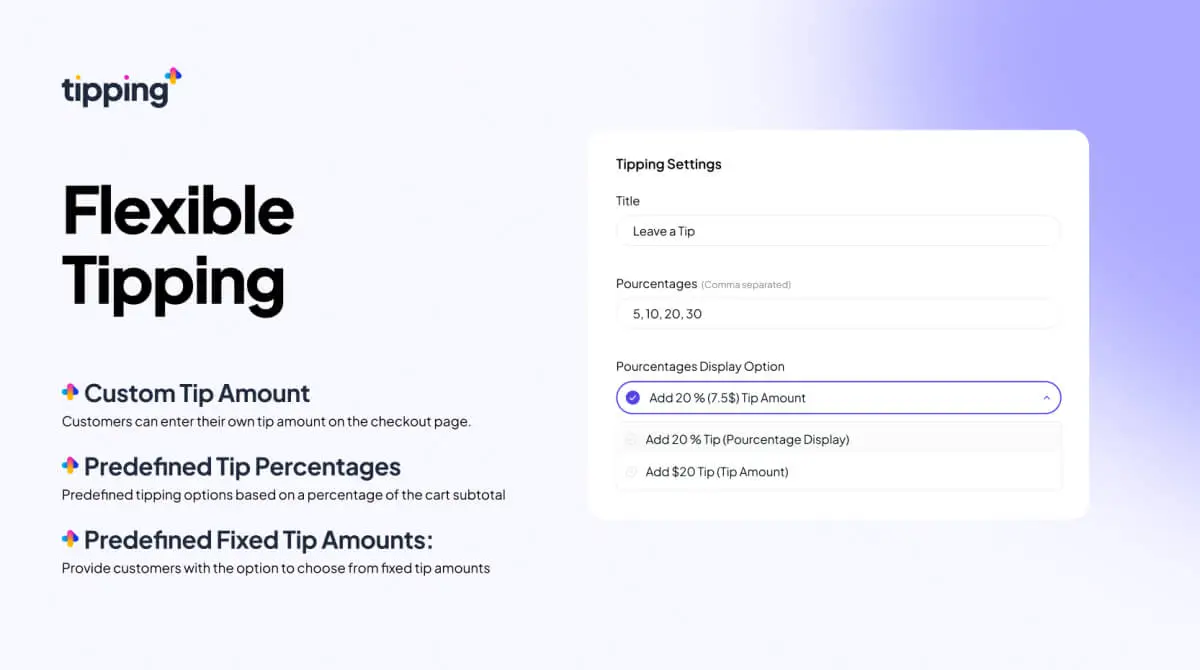 Tipping -for -WooCommerce Tipping for WooCommerce