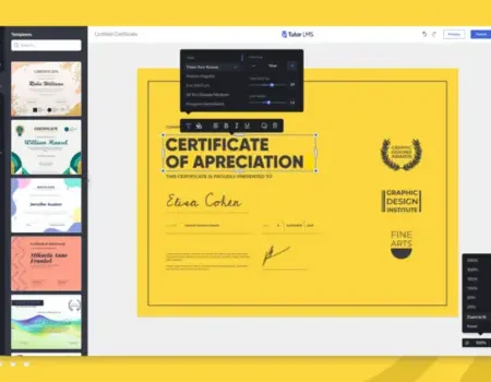 Tutor LMS Certificate Builder