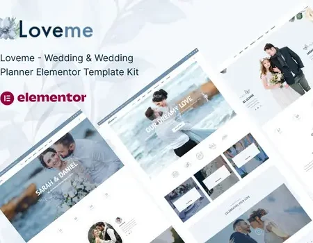 Loveme — Elementor template kit for wedding and wedding planners