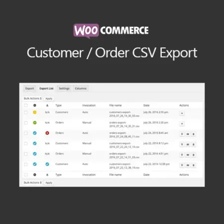 WooCommerce Customer Order CSV Export