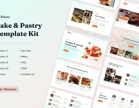 Floury | Cake & Pastry Elementor Template Kit