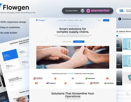 Flowgen – Operations & Supply Chain Consulting Elementor Template Kit