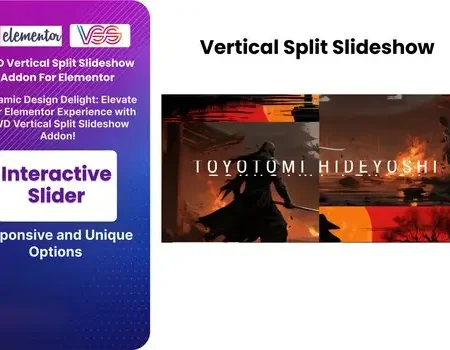 Vertical Split Slideshow Addon For Elementor