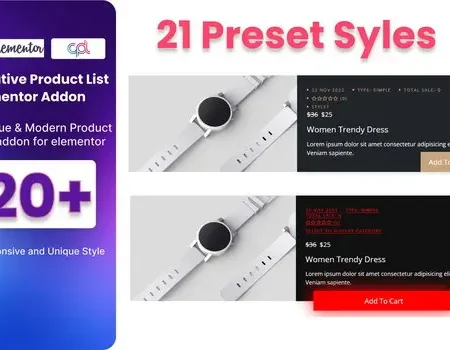 WooCommerce Product List Addon For Elementor