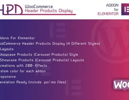 WooCommerce Header Products Display for Elementor