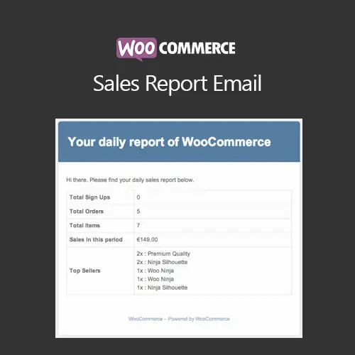 WooCommerce -Sales- Report -Email WooCommerce Sales Report Email