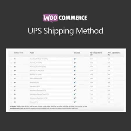 WooCommerce UPS Shipping Method |Woo