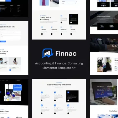 Finnac – Accounting & Finance Consulting Elementor Template Kit