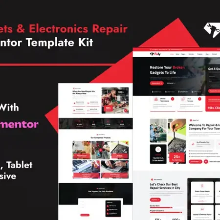 Fixly – Electronics & Gadgets Repair Services Elementor Template Kit