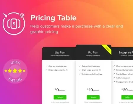 WordPress Pricing Table Plugin