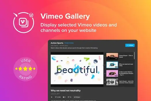 WordPress -Vimeo -Gallery -Plugin (1) WordPress Vimeo Gallery Plugin 1