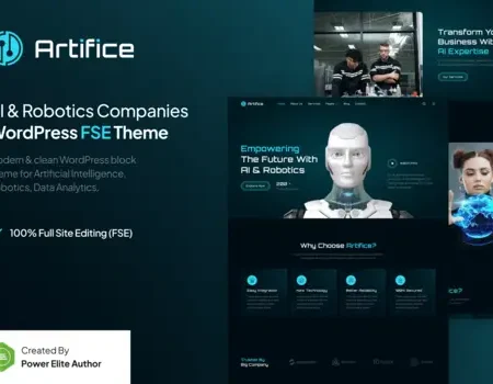 Artifice – AI & Robotics Company WordPress Theme