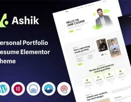 Ashik – Personal Portfolio WordPress Theme