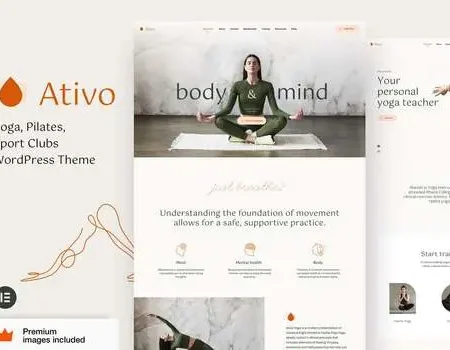 Ativo – Yoga Sport Fitness Pilates Club WordPress