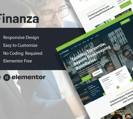 Finanza – Finance & Accounting Company Elementor Template Kit