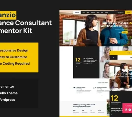 Finanzio – Financial Advisor Elementor Template Kit