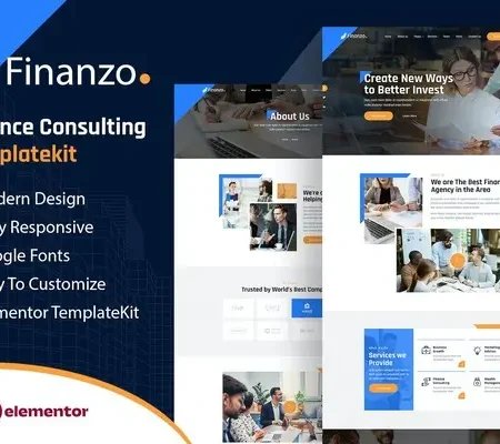 Finanzo | Finance Consulting Elementor Template Kit