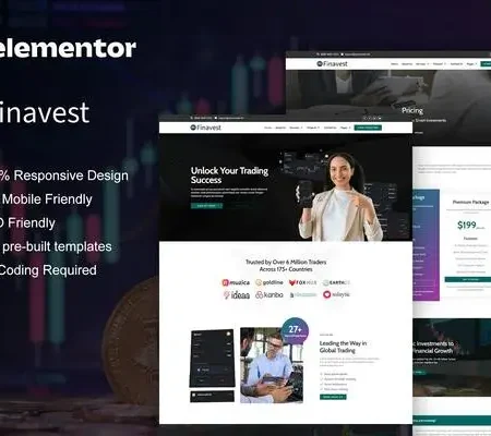 Finavest – Trading & Investment Elementor Pro Template Kit