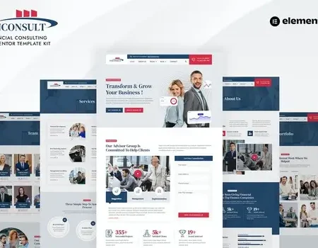 Finconsult – Financial Consulting Elementor Template Kit