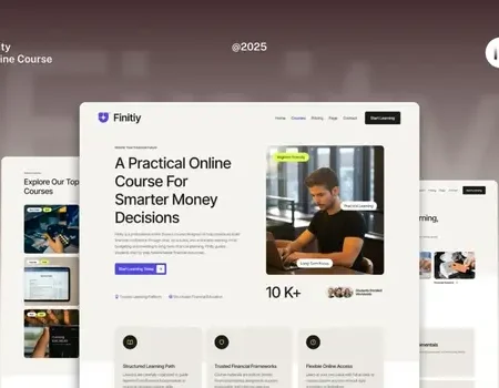 Finity – Financial Online Course Website Elementor Template Kits