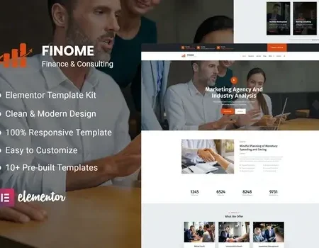 Finome – Finance & Business Elementor Template Kit