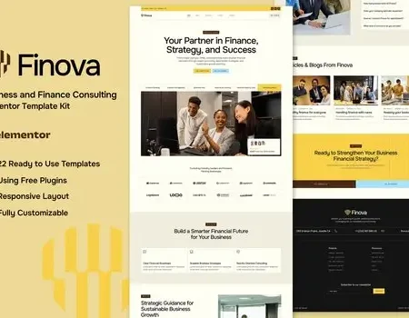 Finova – Business and Finance Consulting Elementor Template Kit