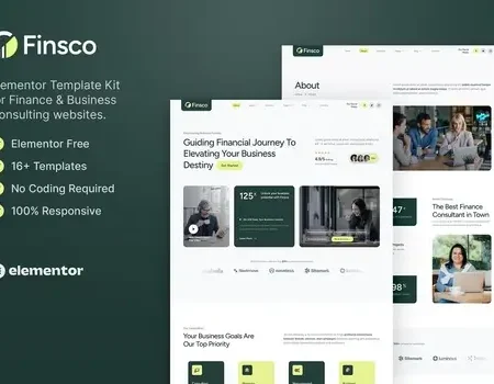 Finsco – Finance & Business Consulting Elementor Template Kit