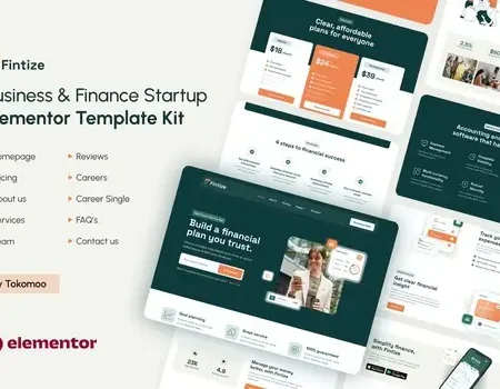 Fintize – Business & Finance Startup Elementor Template Kit