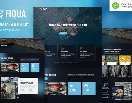 Fiqua – Aqua Farm & Fishery Services Elementor Template Kit