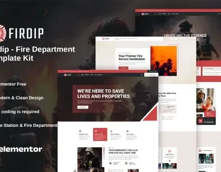 Firdip – Fire Department Elementor Template Kit